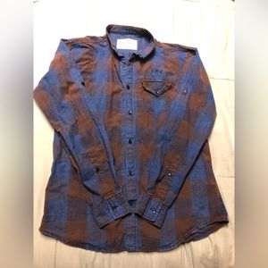 Thrifted XL Butterfly brand Cotton Long Sleeve Flannel